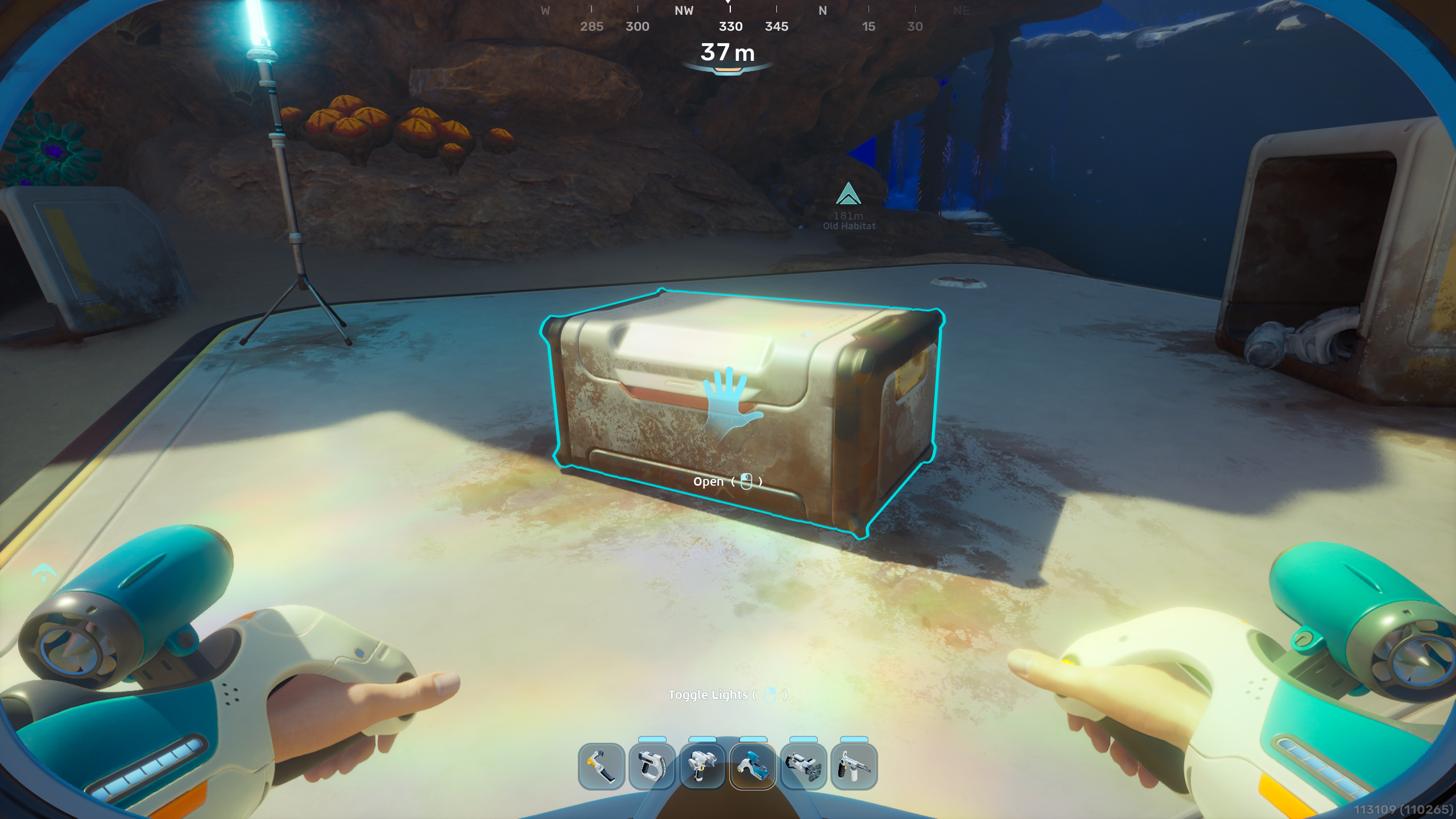 A small Supply Crate found nears a research site / foundation wreck.