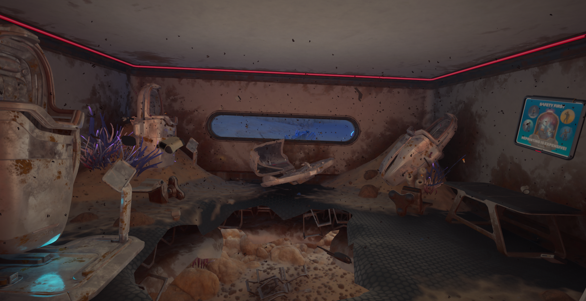The aftermath of the explosion at the Old Habitat