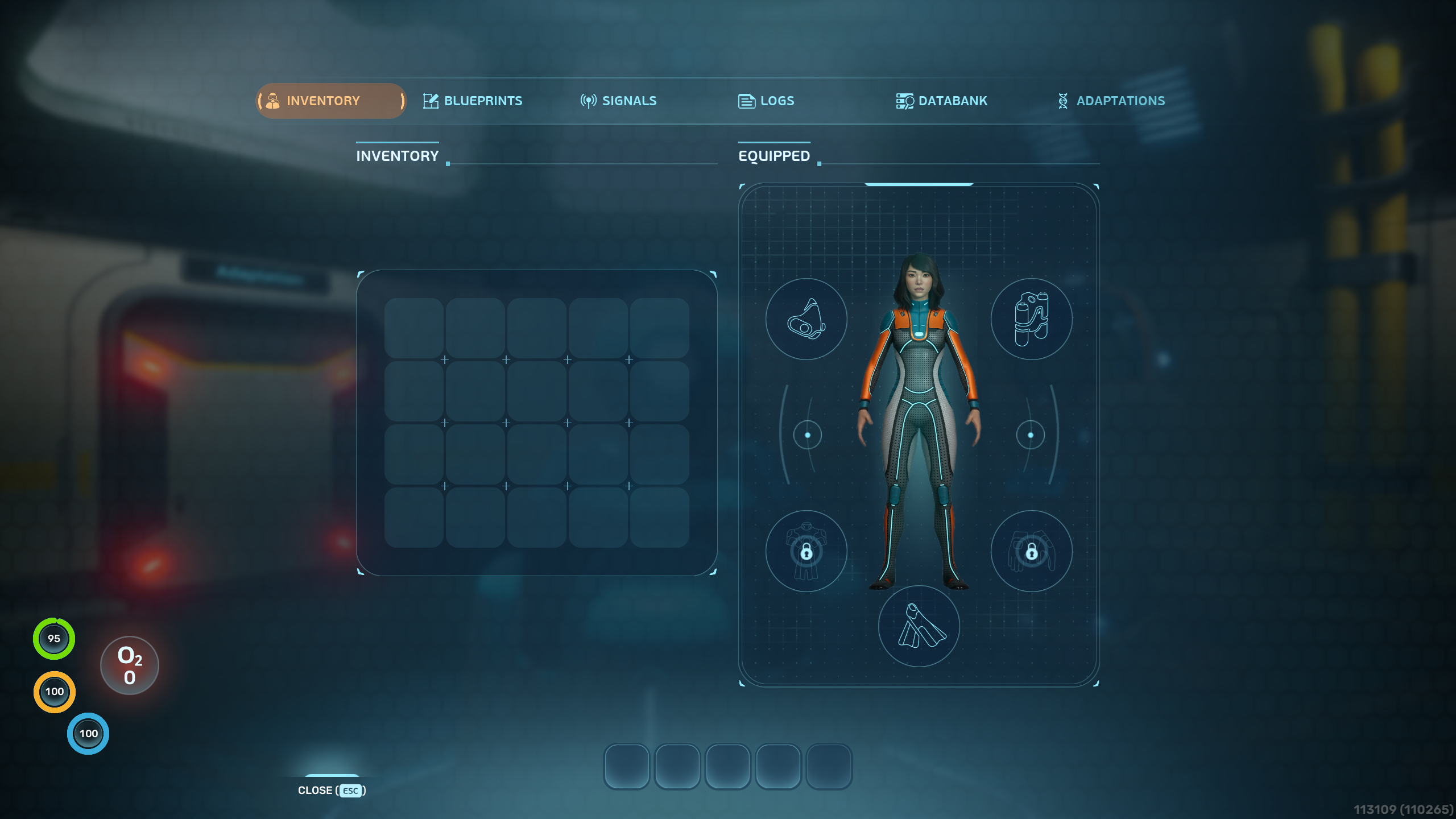 The starter survival mode inventory