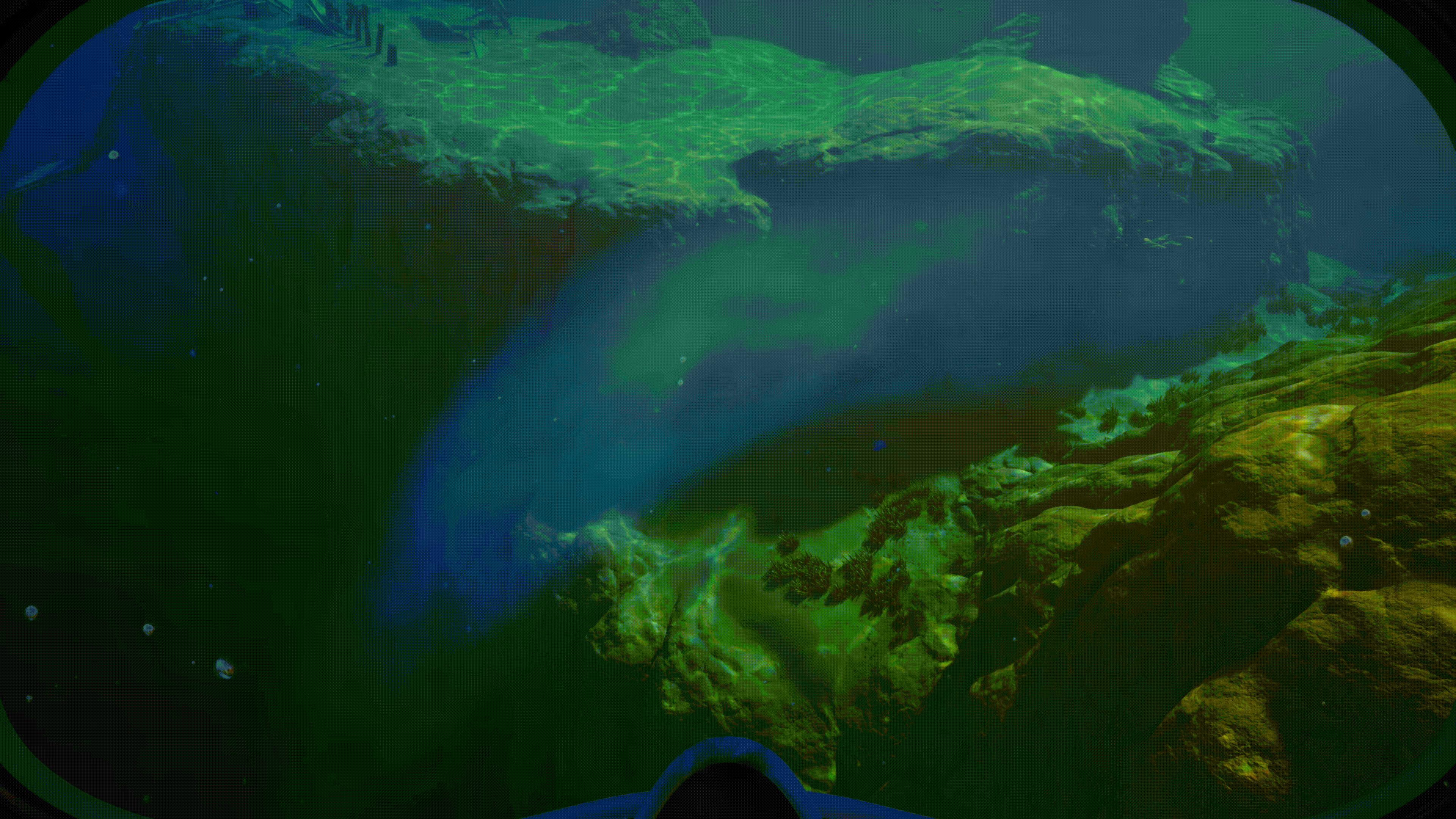 An underwater current